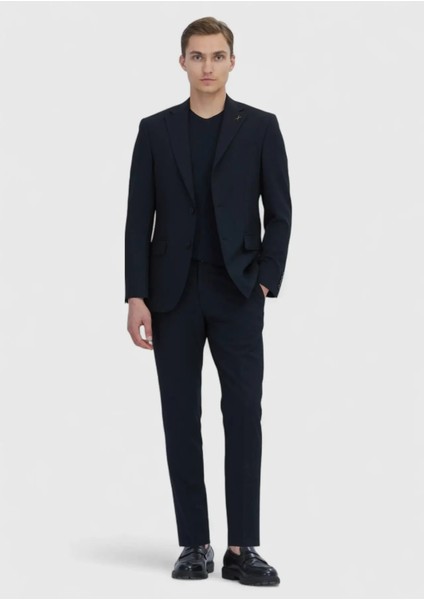 Siyah Mikro Modern Fit Yün Karışımlı Takım Elbise fiyatları