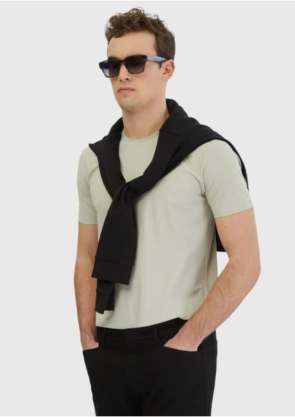 Taş Düz Bisiklet Yaka T-Shirt