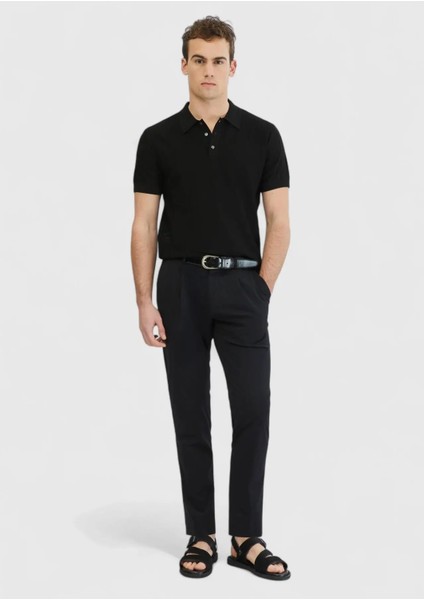 Siyah Polo Yaka Jakarlı Triko fiyatları