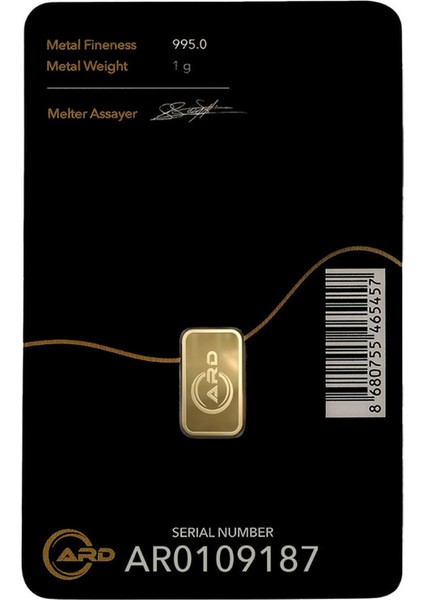 1 gr 24 Ayar Ard Gram Altın