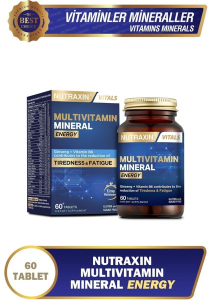 Nutraxin Multivitamin Mineral Energy 60 Tablet