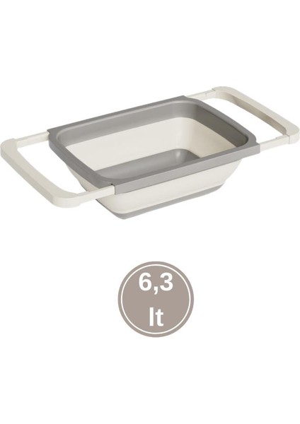 Büyük Boy Katlanır Lavabo Süzgeci, Silikon Akordiyon Meyve Sebze Ayarlanır Süzgeç 6,3 Litre Kahve fiyatları