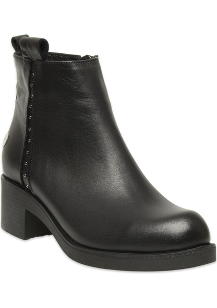 D25KB-1590 Günlük Topuklu Siyah Kadın Bot