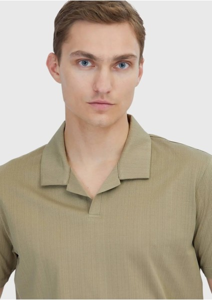 Vizon Jakarlı Polo Yaka %100 Pamuk T-Shirt modelleri
