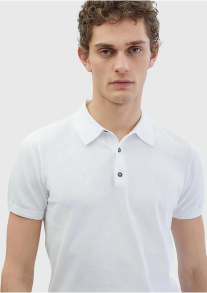 Beyaz Polo Yaka %100 Pamuk Triko modelleri