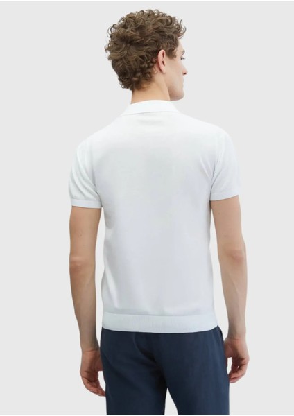 Beyaz Polo Yaka %100 Pamuk Triko indirimleri