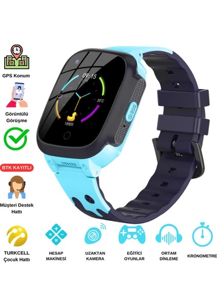 Yeni Torima Y95H Çoçuk Takip Saati 4g Gps Wifi Konumlandırma Simkartlı (Btk Onaylı)