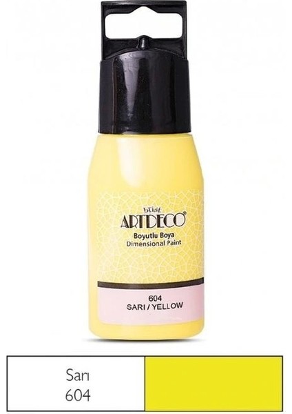 Boyutlu Boya 50 ml Sarı 604