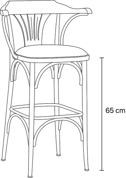 Denge Serisi 65 cm Yeşil Ada Mutfak Bar Sandalyesi Suni Deri Siyah Metal Ayaklı