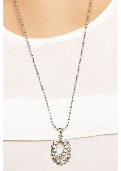 Zirkon Taşlı Ikiz Oval Kolye fiyatları