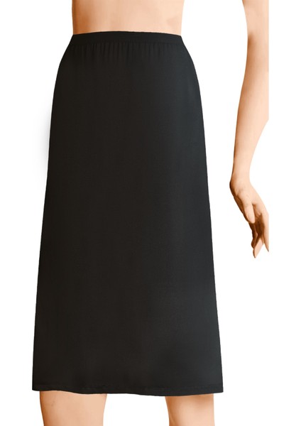 Kadın Uzun Astar Jüpon Kombinezon, Ince Bel Lastikli (%95 Mikro Polyester - %5 Elastan)