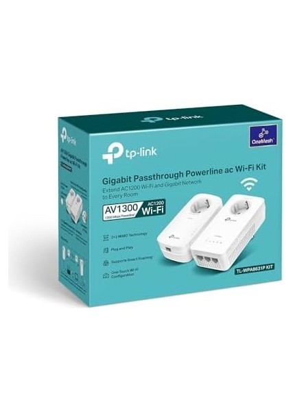 TL-WPA8631P Kıt, AV1300 Gigabit Passthrough Powerline Ac Wi-Fi Kiti fiyatları