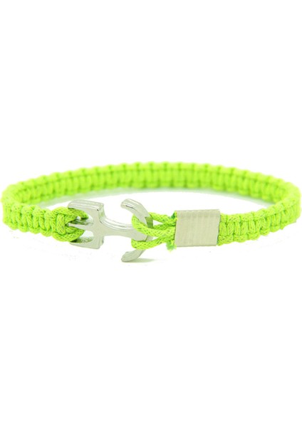 Gemi Çapası Paracord Ipli Yeşil Unisex Bileklik 703-850