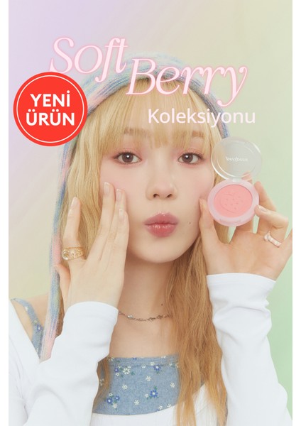 Pastel Tonlarda Sebum Dengeleyici Toz Allık Perıpera Pure Blushed Sunshine Cheek 27 Strawberry Pink