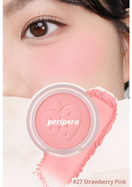 Pastel Tonlarda Sebum Dengeleyici Toz Allık Perıpera Pure Blushed Sunshine Cheek 27 Strawberry Pink fiyatları
