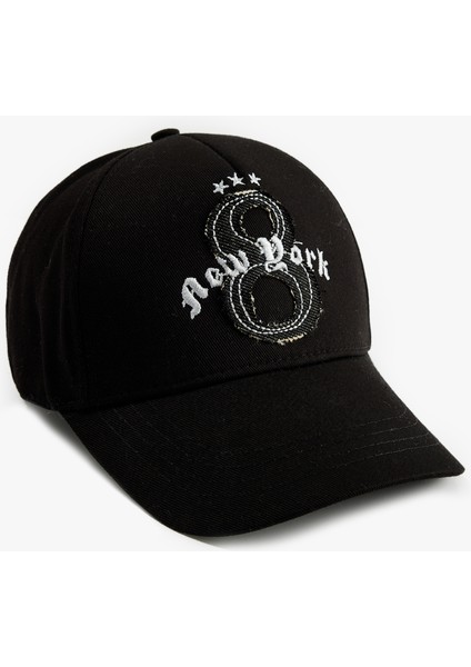 Işleme Detaylı Pamuklu Kep Şapka