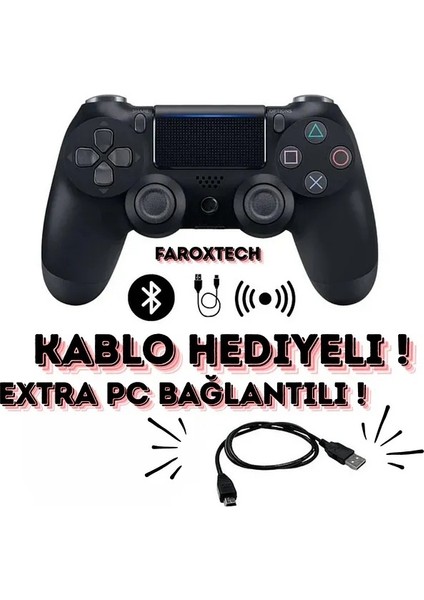 Ps4 Dualshock Kablosuz Oyun Kolu | Playstation 4 Joystick | Pc Bağlantılı !