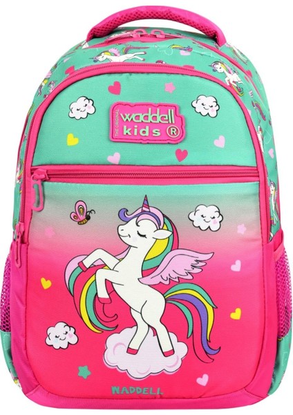 Lisanslı Fuşya Unicorn Desenli İlkokul Çantası Beslenme Çantası ve Kalemlik fiyatları