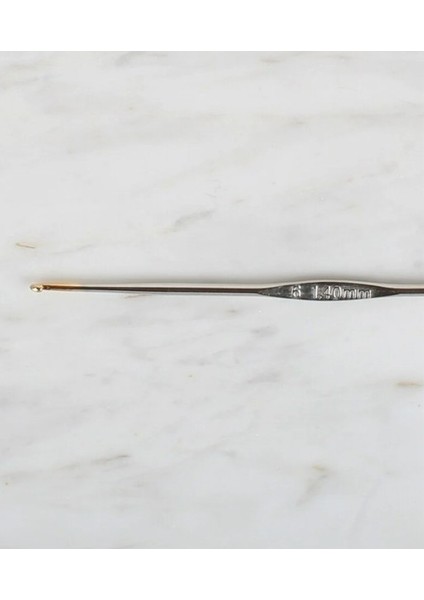 Yabalı Altın Uçlu Metal Saplı Dantel Tığ No:6 & 1.40MM -Gümüş fiyatları