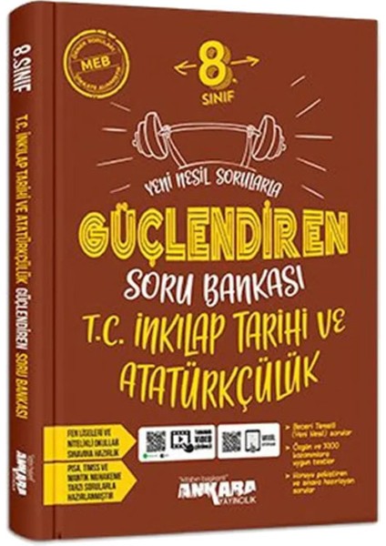 8. Sınıf Güçlendiren Türkçe Matematik Fen Bilimleri İnkılap Tarihi Paragraf Soru Bankası Seti 2026 Güncel Basım indirimleri