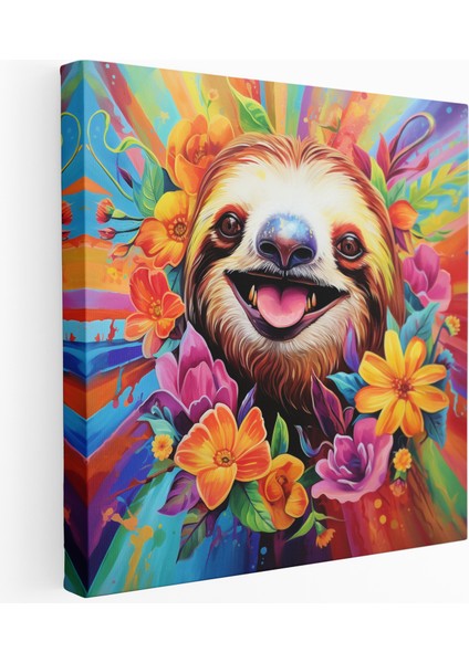 Tropik Huzur Temalı Tembellikli Kanvas Tablo