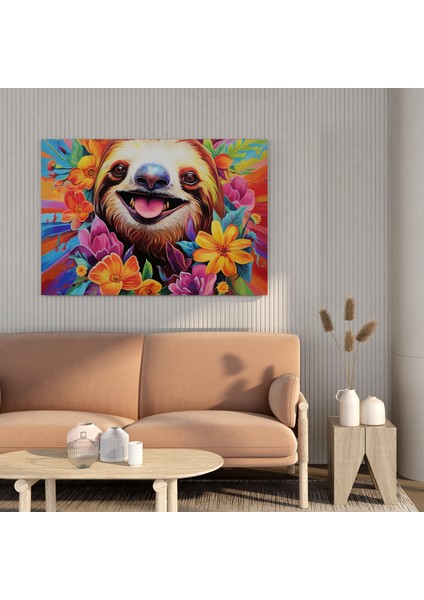 Tropik Huzur Temalı Tembellikli Kanvas Tablo fiyatları