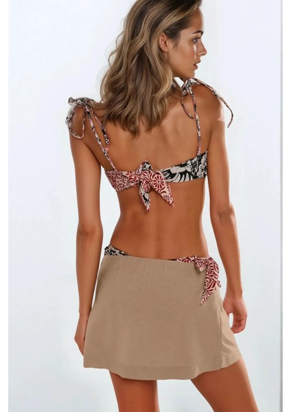 Kadın Düşük Bel Mini Şort Deve Kahvesi fırsatları