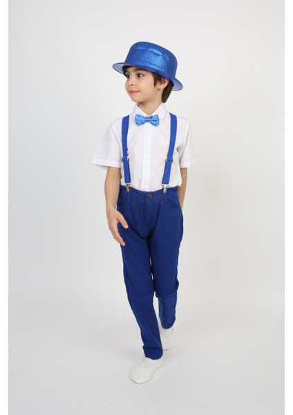 Erkek Çocuk Takım Askı Papyon Gömlek Pantalon Sarı Saks Turkuaz Kırmızı fiyatları