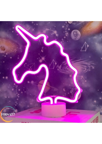 Neon LED Unicorn LED Işıklı Masa ve Gece Lambası Unicorn LED Sevgiliye Romantik Dekorasyon Hediye fiyatları