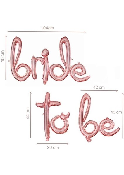 Bride To Be Folyo Balon El Yazılı Bekarlığa Veda Partisi Balonu Rose Gold modelleri