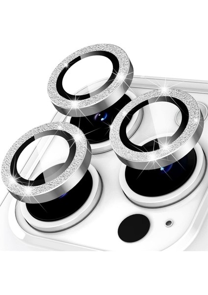 Iphone 14 Pro ve 14 Pro Max Uyumlu Işıldayan Simli Kamera Koruyucu fırsatları