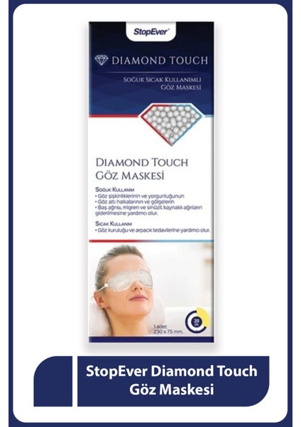 Diamond Touch Göz Maskesi - Soğuk ve Sıcak Terapiye Uygun, Jel Dolgulu, Beyaz, Standart Boyut, Hafif ve Dayanıklı fiyatları