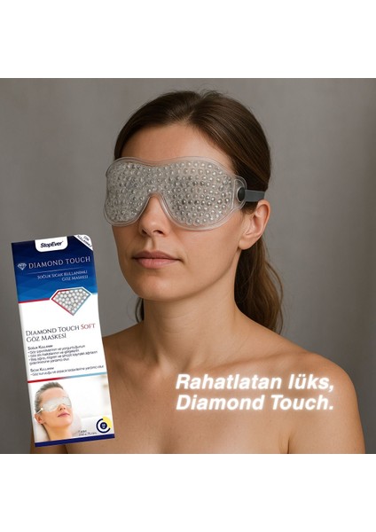 Diamond Touch Göz Maskesi - Soğuk ve Sıcak Terapiye Uygun, Jel Dolgulu, Beyaz, Standart Boyut, Hafif ve Dayanıklı fırsatları