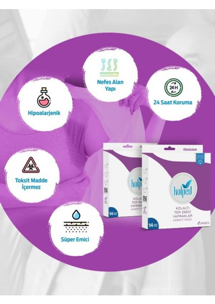 Koltuk Altı Ter Emici Ped 42'li Paket Hipoalerjenik Süper Emici Nefes Alabilen Dayanıklı