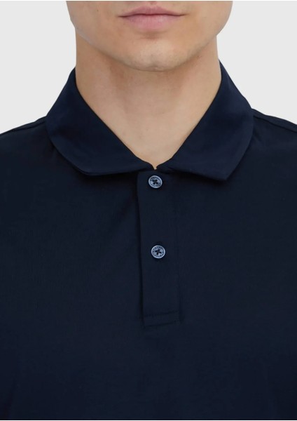 Lacivert Düz Polo Yaka %100 Pamuk T-Shirt fırsatları
