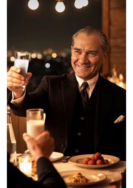 Rakı Içen Atatürk Ev Duvar Salon Güzellik Salonu Ofis Dükkan Dekarasyon Kanvas Tablo fiyatları