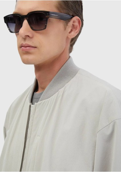 Açık Gri Regular Fit Dik Yaka Casual Dokuma Mont fırsatları