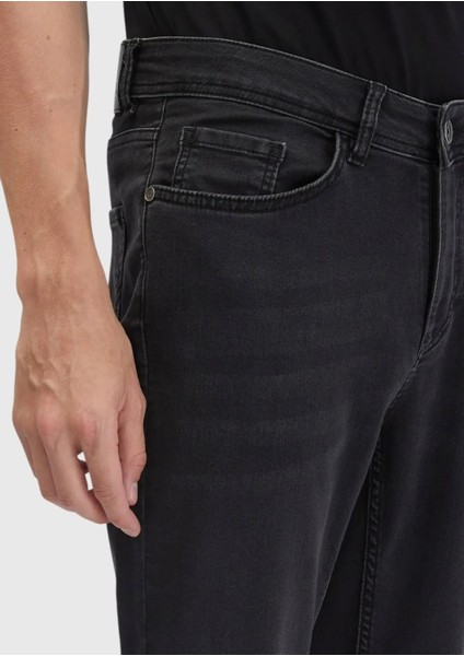 Antrasit Düz Slim Fit Denim Pamuk Karışımlı Pantolon modelleri