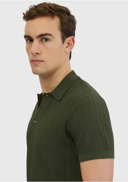 Haki Polo Yaka Jakarlı Triko fırsatları
