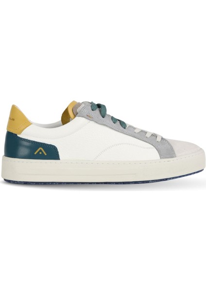 Beyaz Kırık-Gri Deri Erkek Spor Ayakkabı 11218-7335AM 11218-7335AM