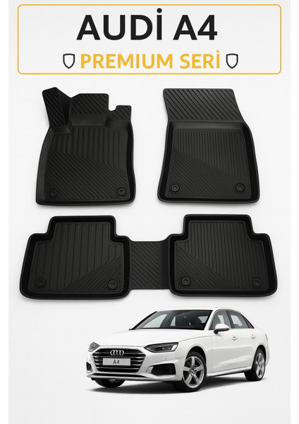 Audi A4 2008–2023 3D Havuzlu Kauçuk Paspas | Araca Özel – Dayanıklı & Kolay Temizlik fiyatları