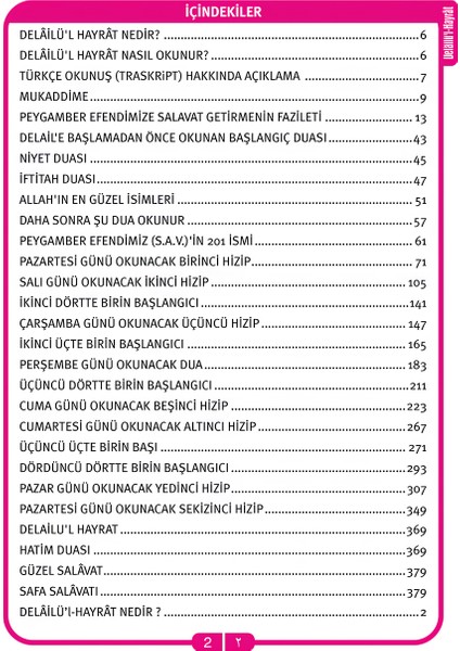 Delailü’l-Hayrat Rahle Boy Transkriptli