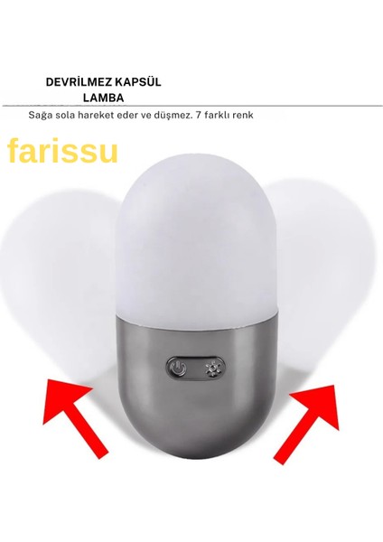 GK-23059 Şarjlı Hacı Yatmaz Kamp ve Masa Lambası – 122 Lümen, 4000 Mah, Rgb Renkli Işık fırsatları