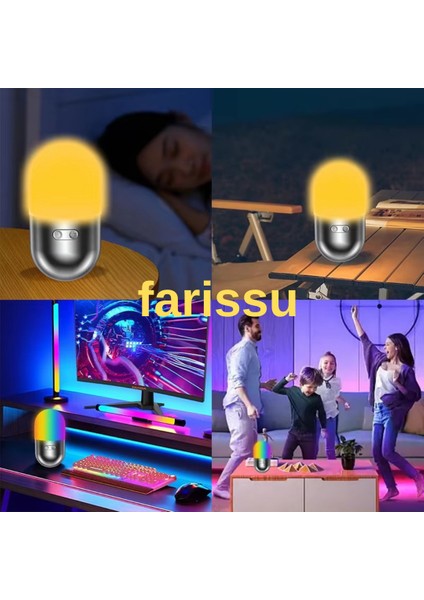 GK-23059 Şarjlı Hacı Yatmaz Kamp ve Masa Lambası – 122 Lümen, 4000 Mah, Rgb Renkli Işık