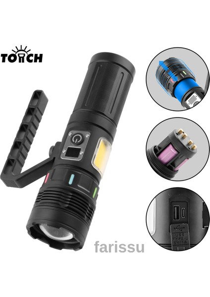 GK-S2303B Ultra Parlak Şarj Edilebilir El Feneri - 8000 Lümen, Çok Modlu, Powerbank Özellikli fiyatları