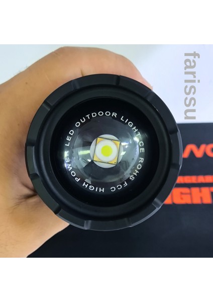 GK-S2303B Ultra Parlak Şarj Edilebilir El Feneri - 8000 Lümen, Çok Modlu, Powerbank Özellikli indirimleri