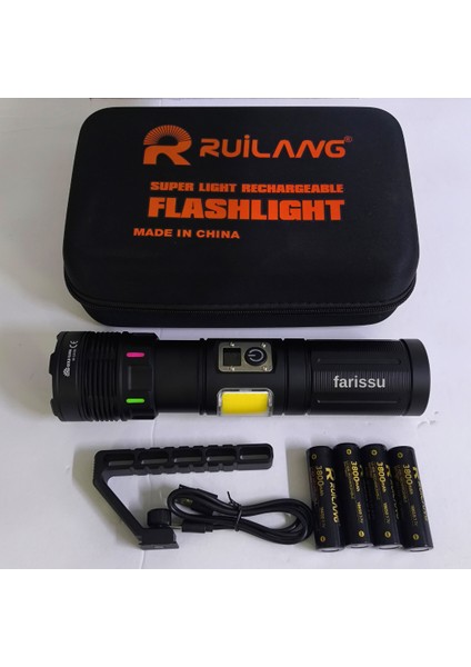 GK-S2303B Ultra Parlak Şarj Edilebilir El Feneri - 8000 Lümen, Çok Modlu, Powerbank Özellikli