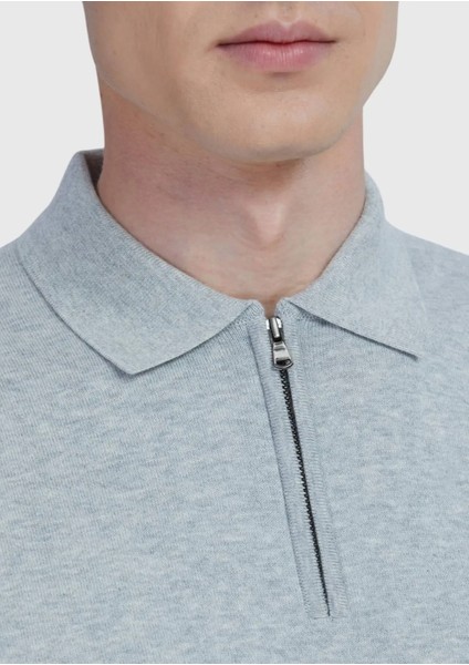 Lacivert Polo Yaka Çizgili Pamuk Karışımlı Triko fırsatları