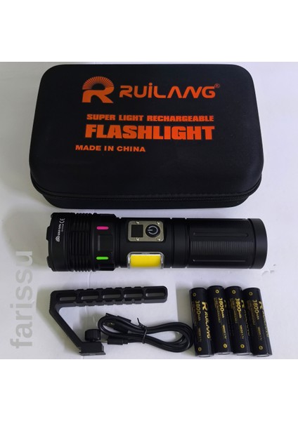 GK-S2303B Ultra Parlak Şarj Edilebilir El Feneri - 8000 Lümen, Çok Modlu, Powerbank Özellikli