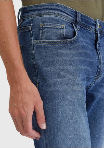 Indigo Düz Slim Fit Denim Pamuk Karışımlı Pantolon modelleri